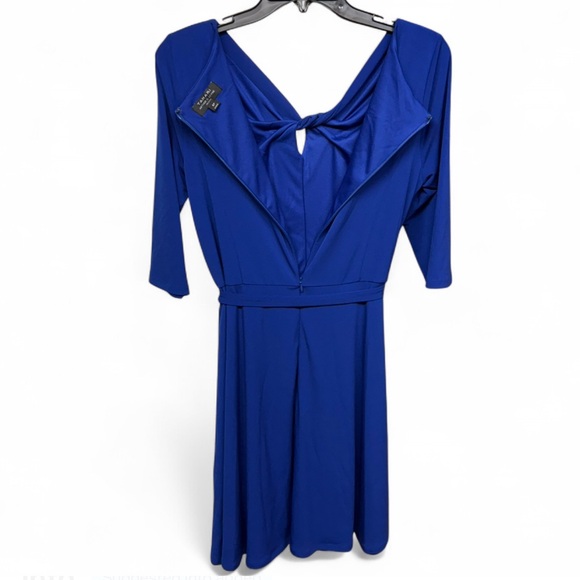 Tahari Royal Blue 3/4 Sleeve Dress - Picture 5 of 7